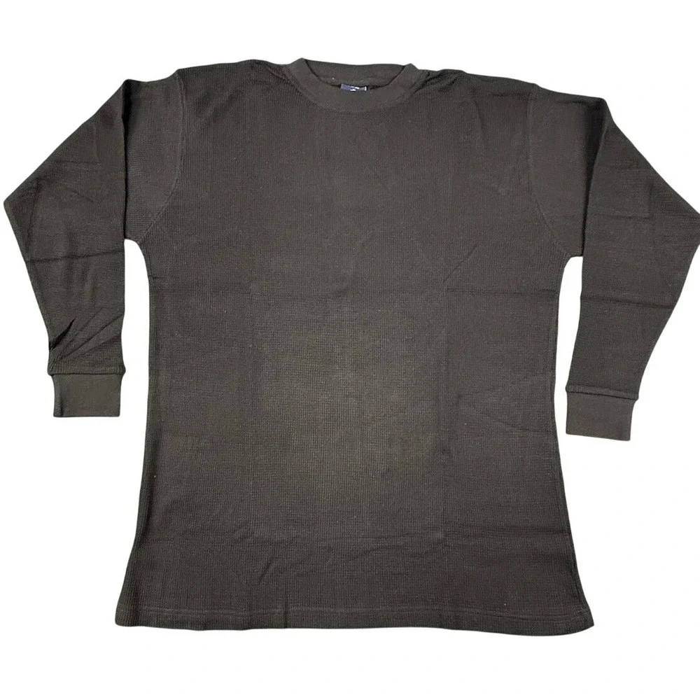 Vintage Jordan Craig Men's Black Thermal Long Sleeve‎ Crew Neck Shirt 3XL NEW